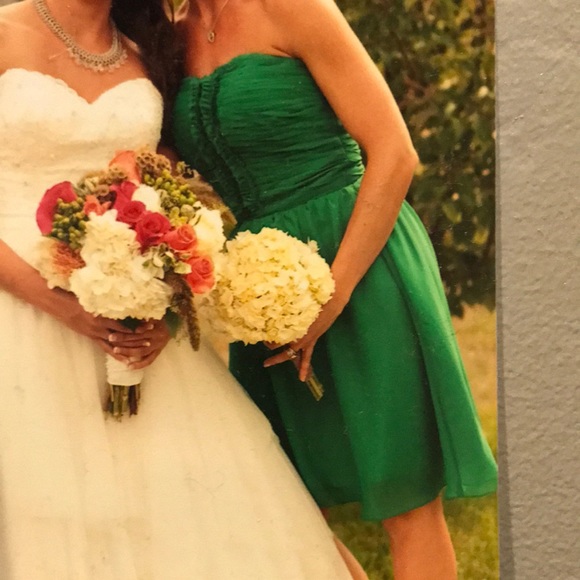 Green Strapless Formal Dress - Picture 1 of 6